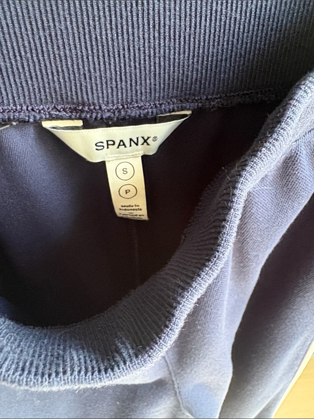 SPANX Dark Navy side stripe petite pant